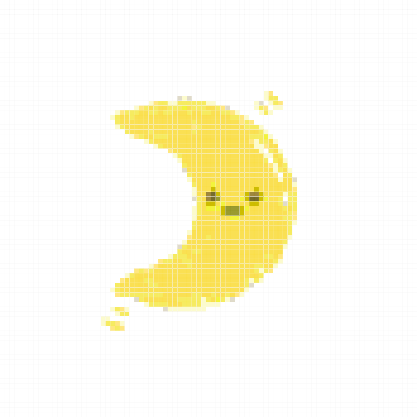 Cute Yellow Crescent Moon
