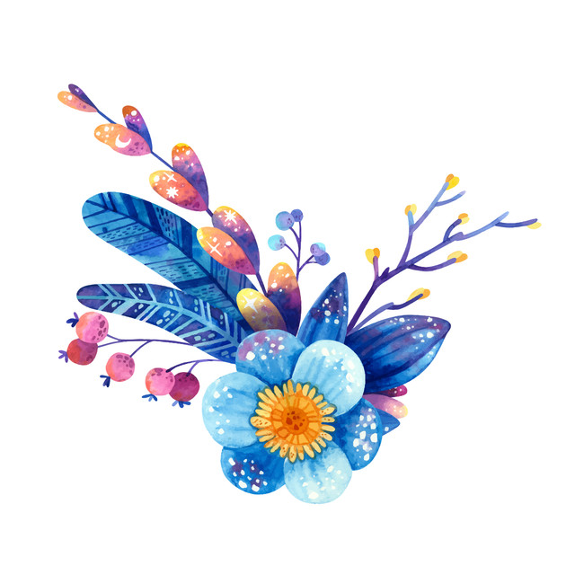 Space Flowers Composition 02