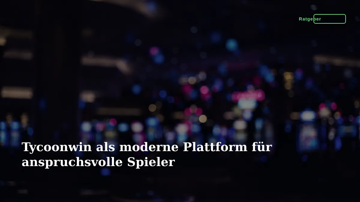Tycoonwin als moderne Plattform für anspruchsvolle Spieler