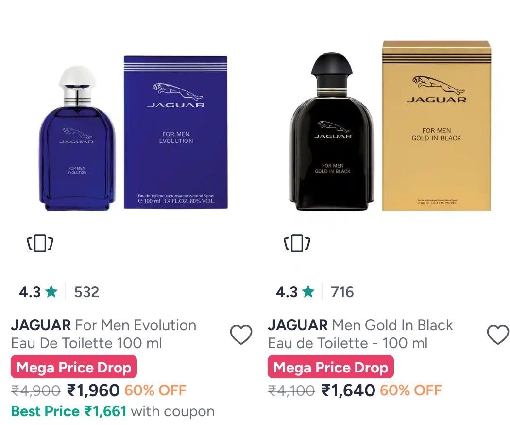 Jaguar Perfumes Upto – Huge Discount Get 60% OFF Today