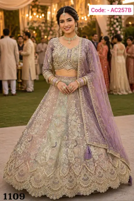 Mind blowing designer heavy embroidered lehenga choli