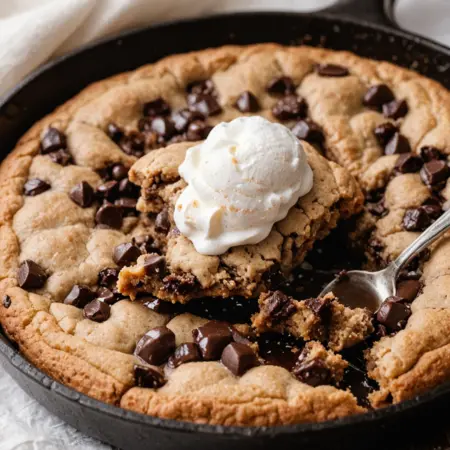 Brown Butter Chocolate Chip Skillet Cookie Recipe