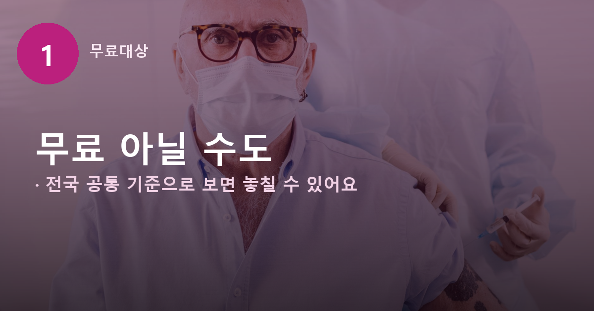 대상포진 예방접종 무료 대상, 65세라도 지역마다 다릅니다 도식