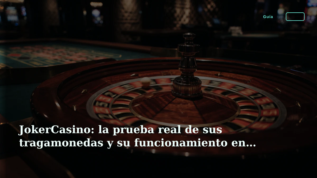 JokerCasino: la prueba real de sus tragamonedas y su funcionamiento en España