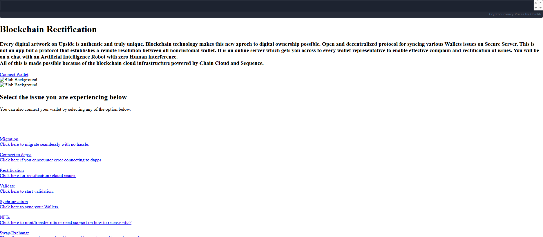 Forensic screenshot of web-bugfix.pages.dev showing the phishing page layout