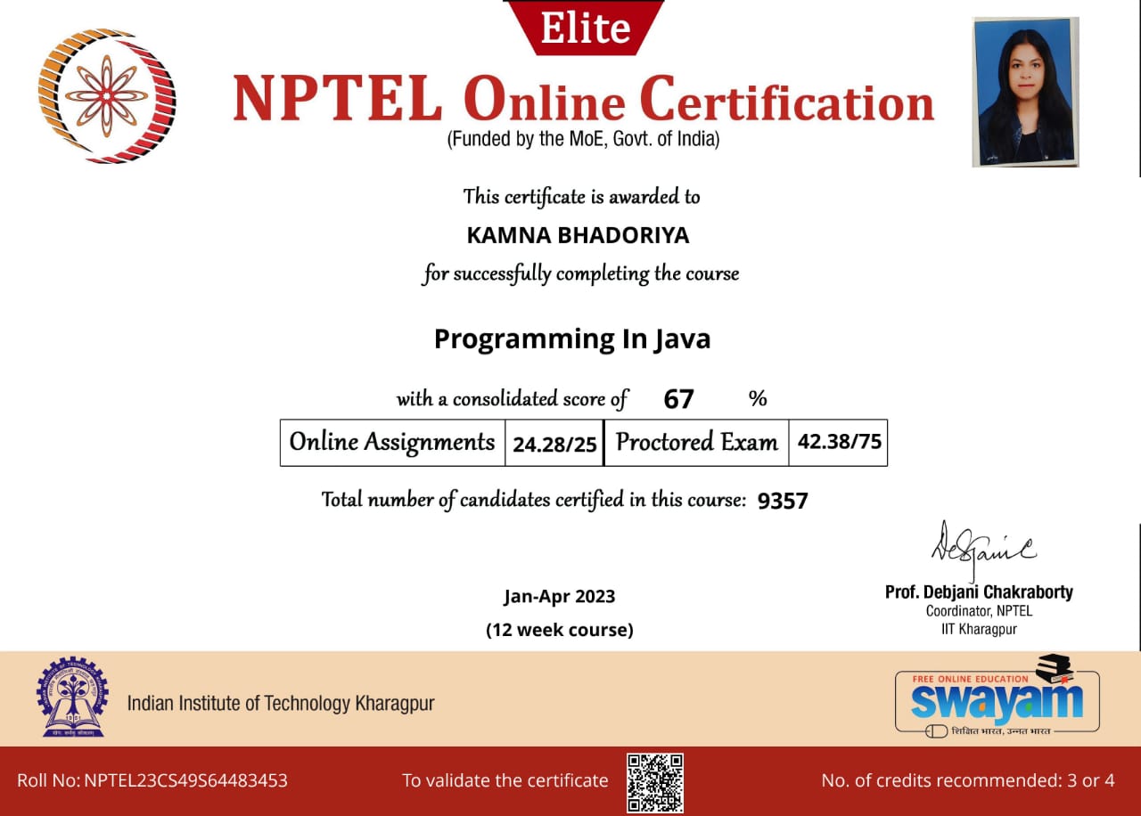 Kamna Bhadoriya - Full Stack Web Developer | LinkedIn