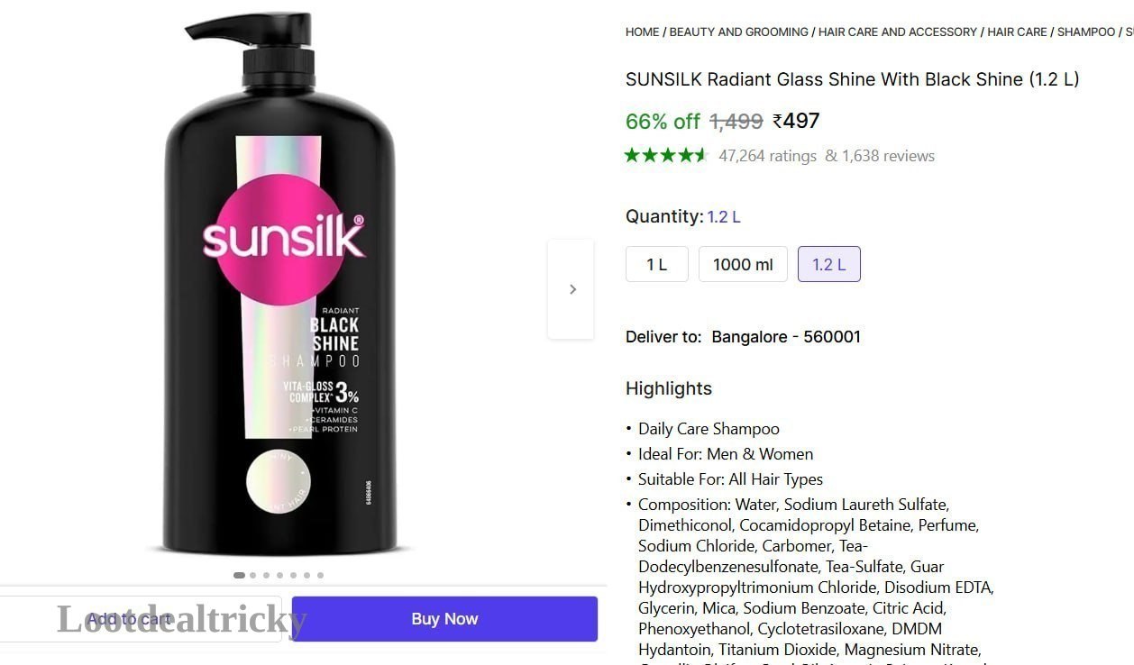 sunsilk Shampoo 1 Offer Image