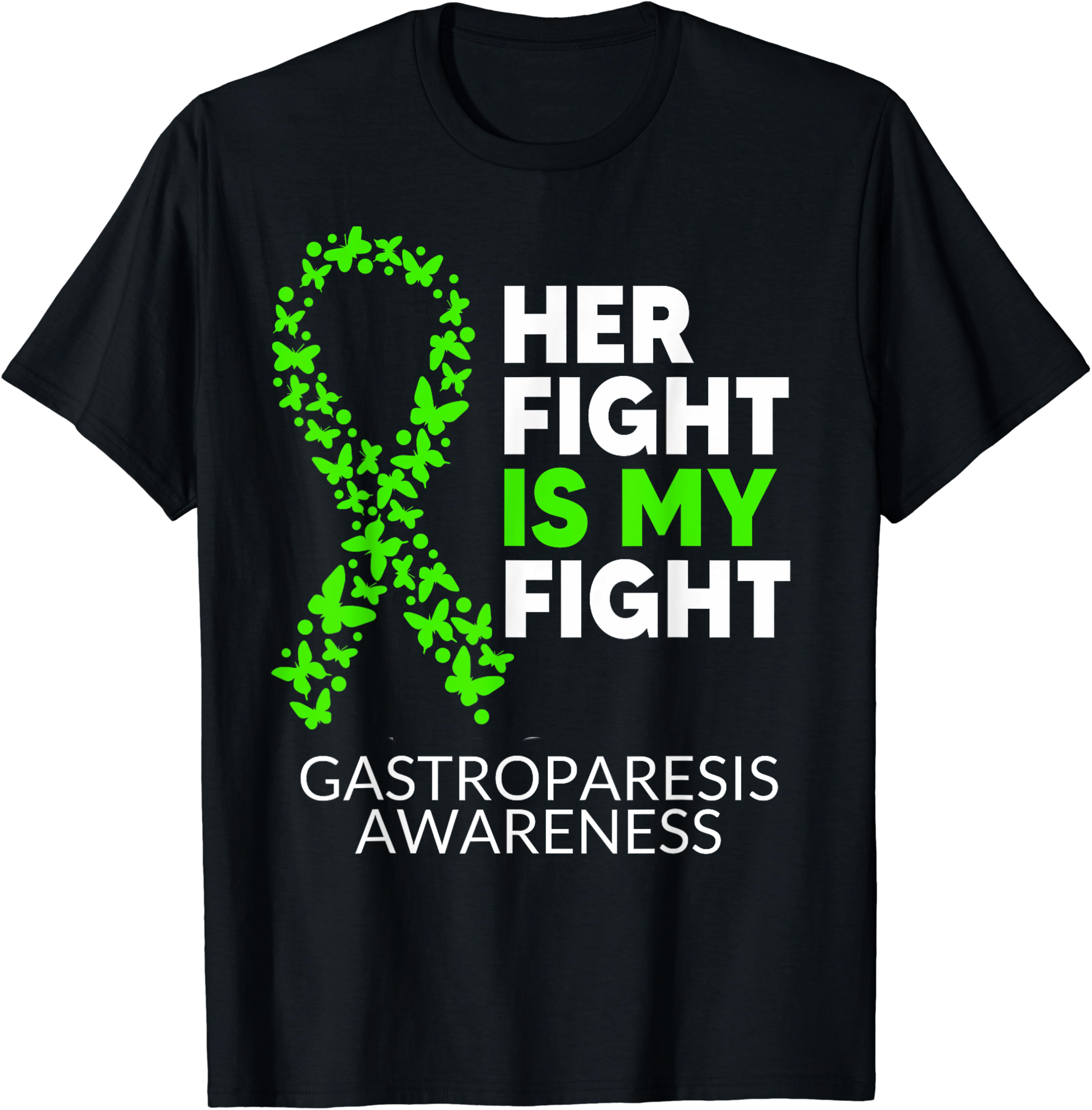 Gastroparesis Awareness Her Fight My Struggle Ribbon Unisex T-Shirt