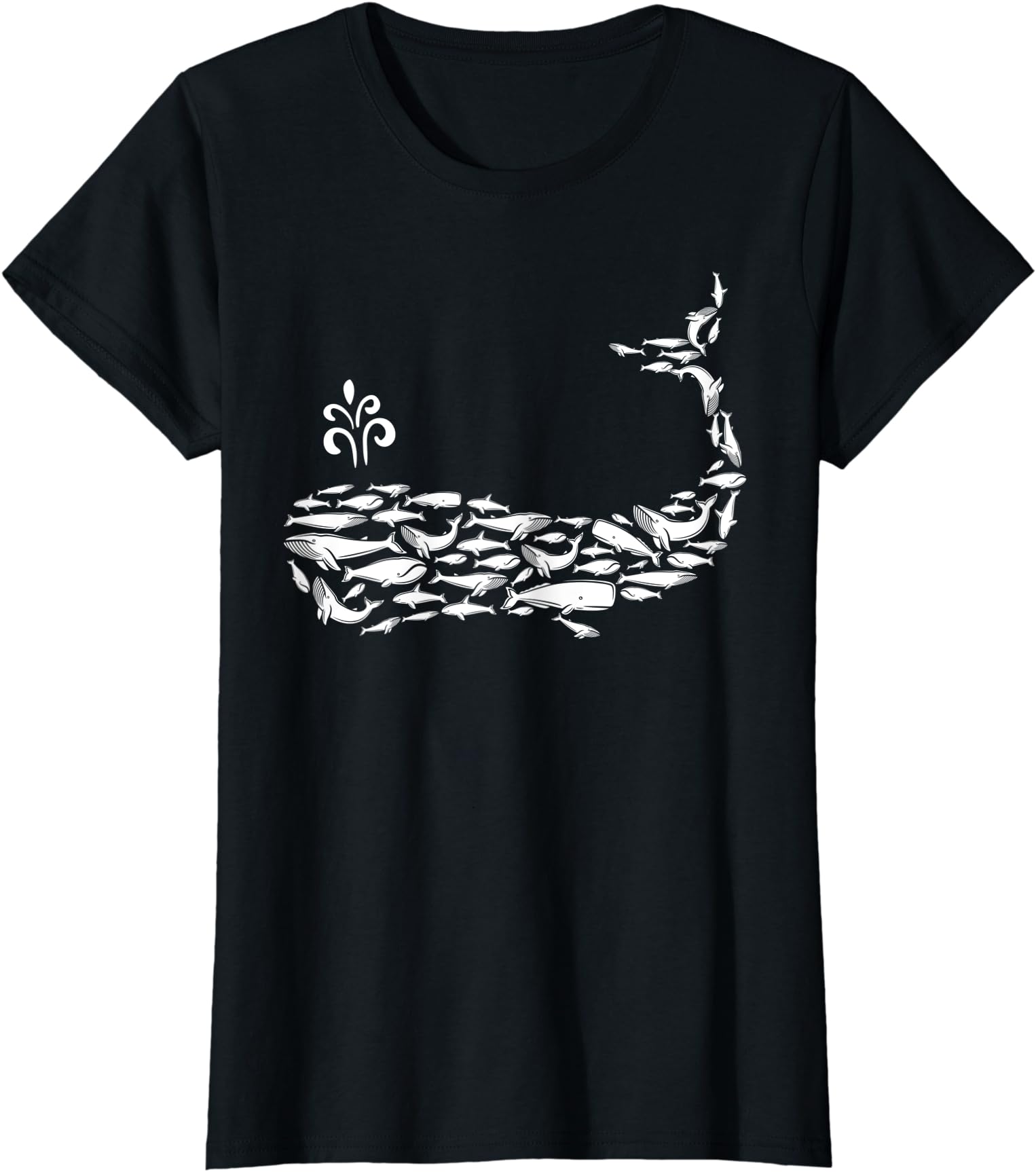 Whale Lover Marine Mammal Sea Animal Underwater Ladies’ Crewneck T-Shirt