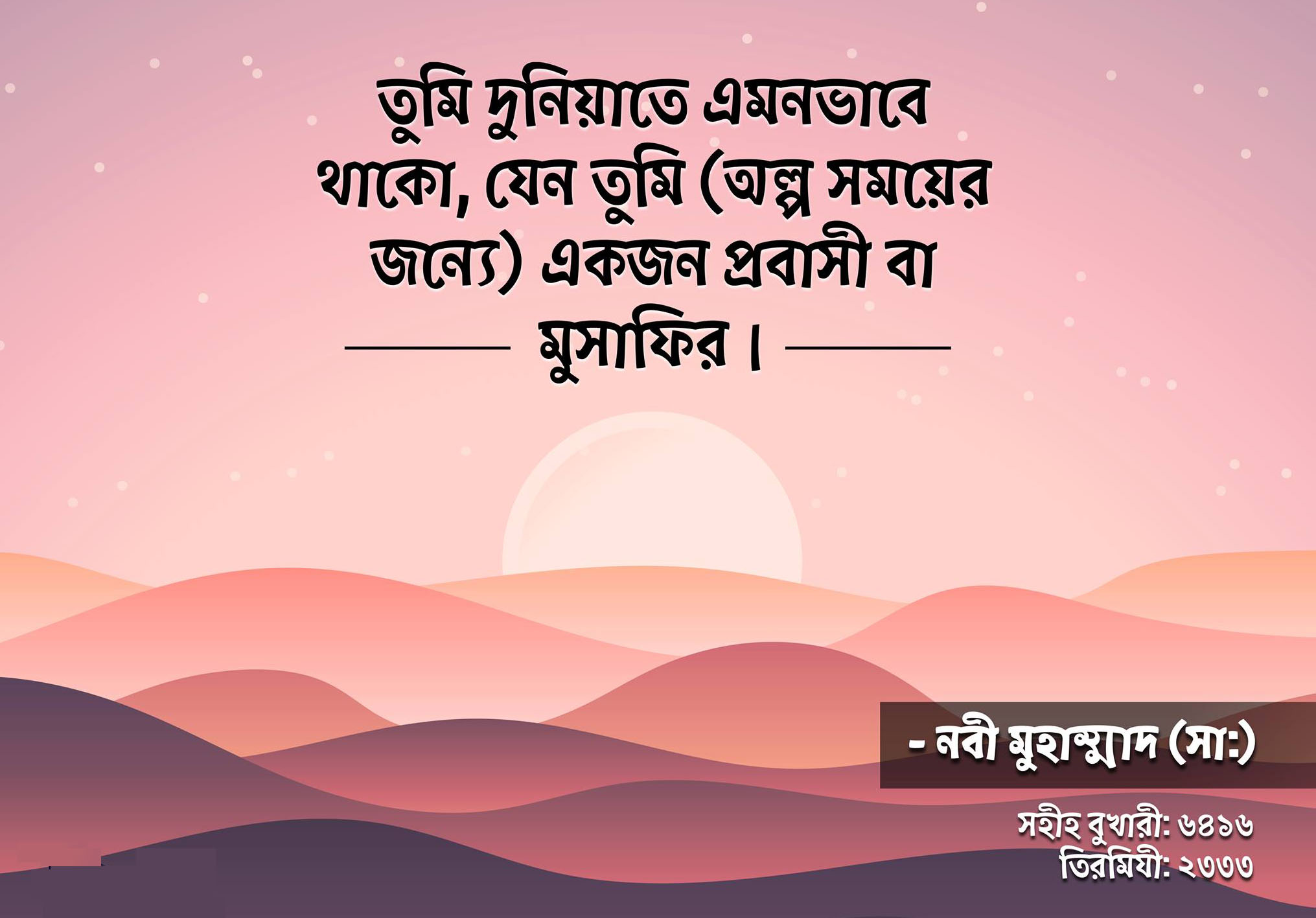 দুনিয়া, মুসাফির