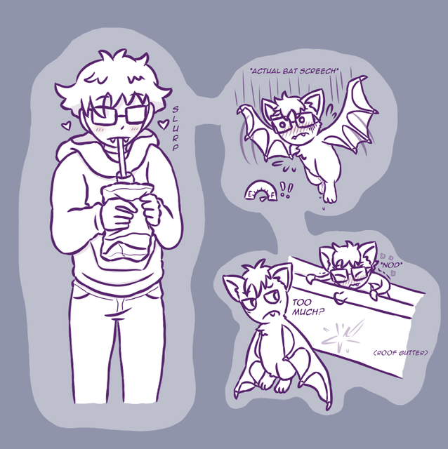 vampy bat overindulges