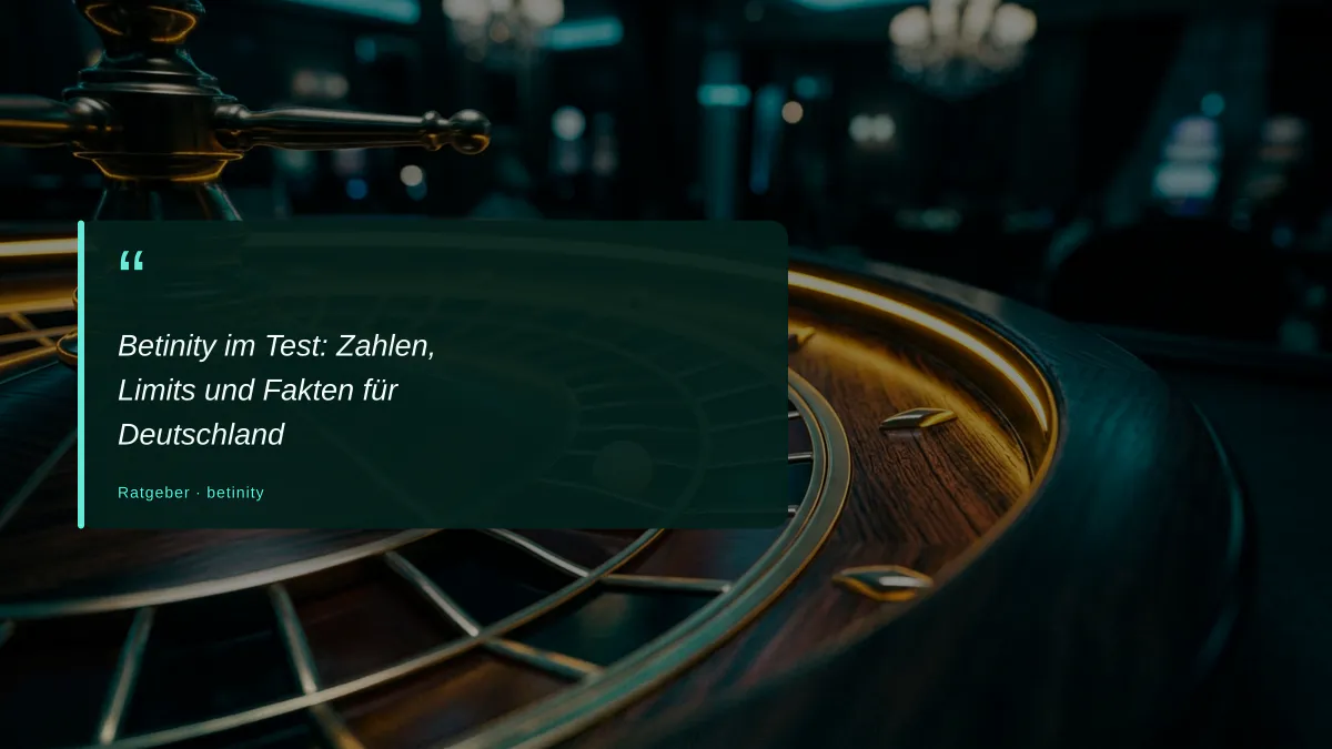 Betinity im Test: Zahlen, Limits und Fakten für Deutschland