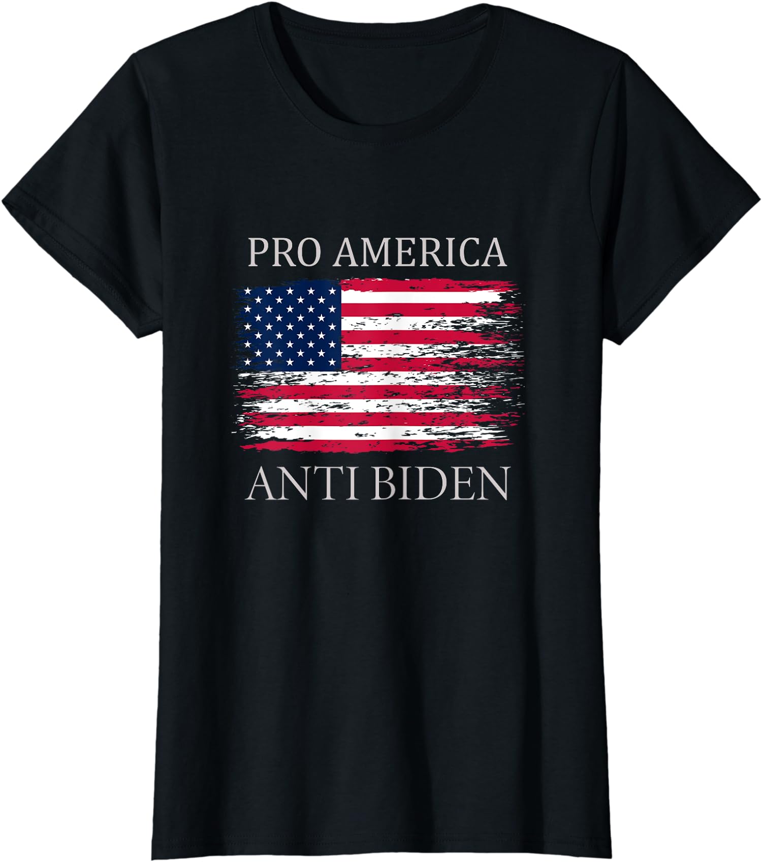 Pro America Anti Biden Flag Impeach Funny Biden Gift Ladies’ Crewneck T-Shirt