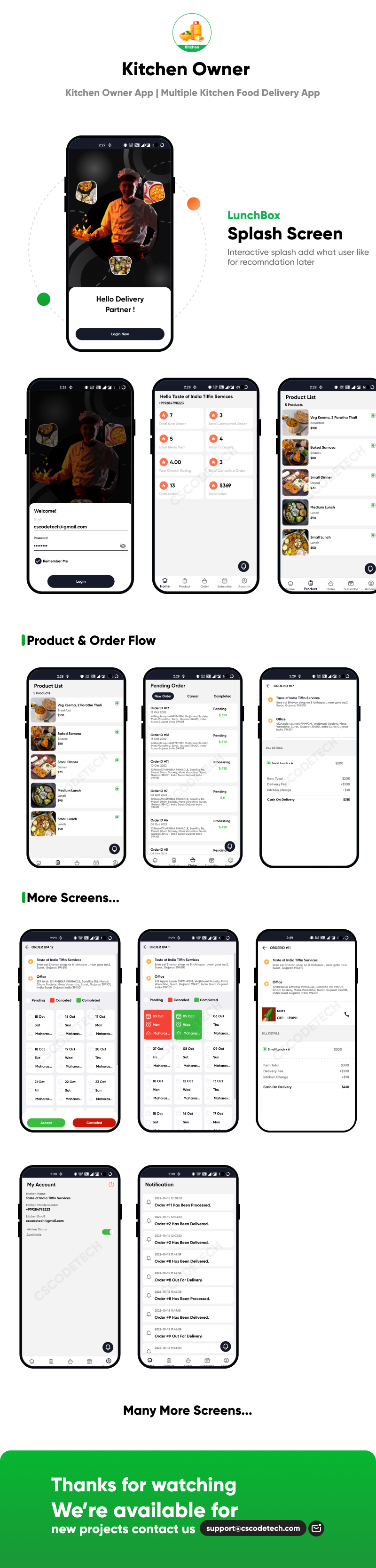 LunchBox - Kitchen Owner App | Multiple Kitchen Food Delivery App