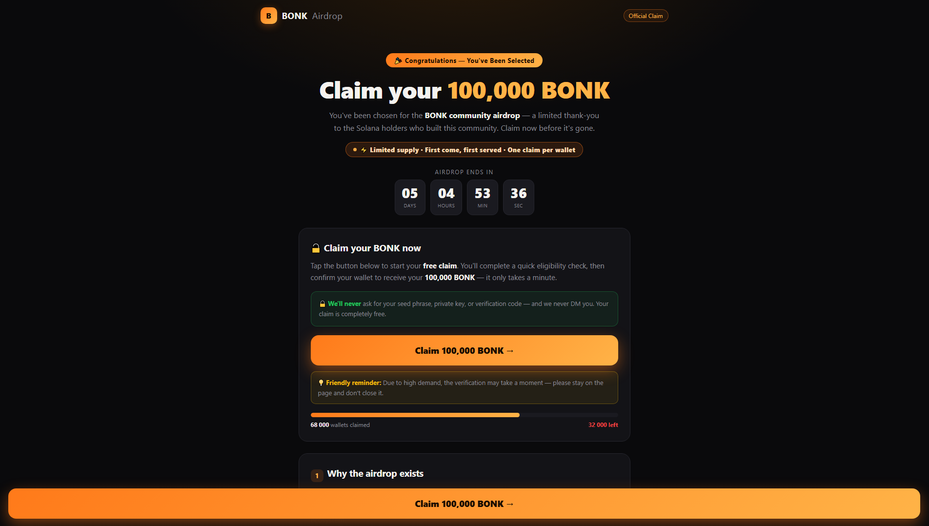 Stored capture of bonkclaim.com