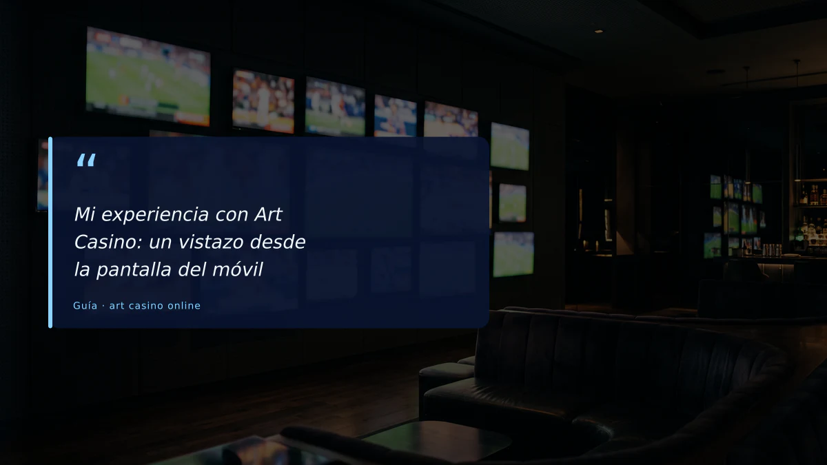 Mi experiencia con Art Casino: un vistazo desde la pantalla del móvil