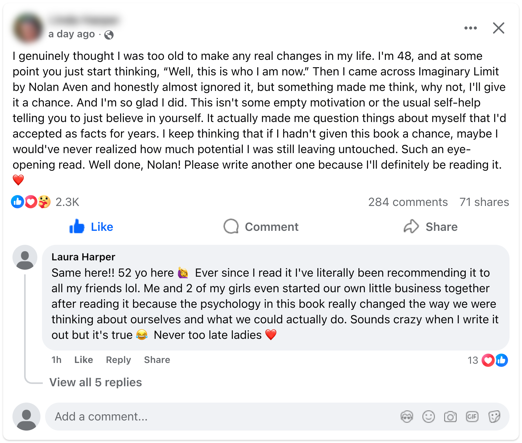 Imaginary Limit reader post