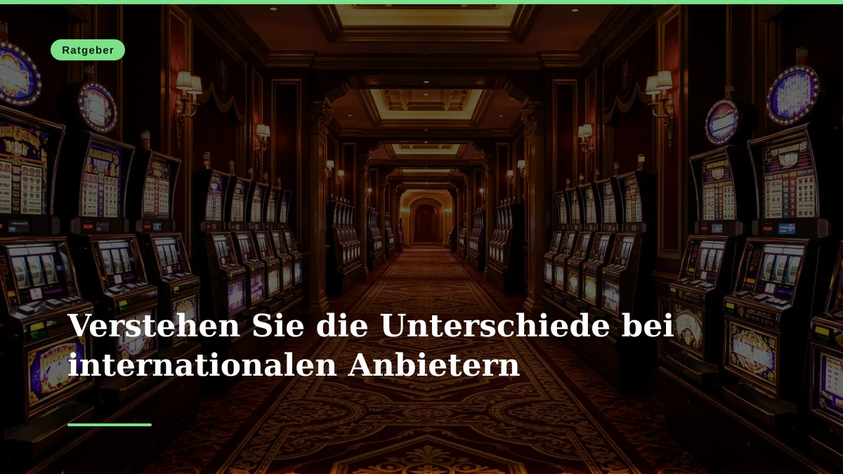 Verstehen Sie die Unterschiede bei internationalen Anbietern