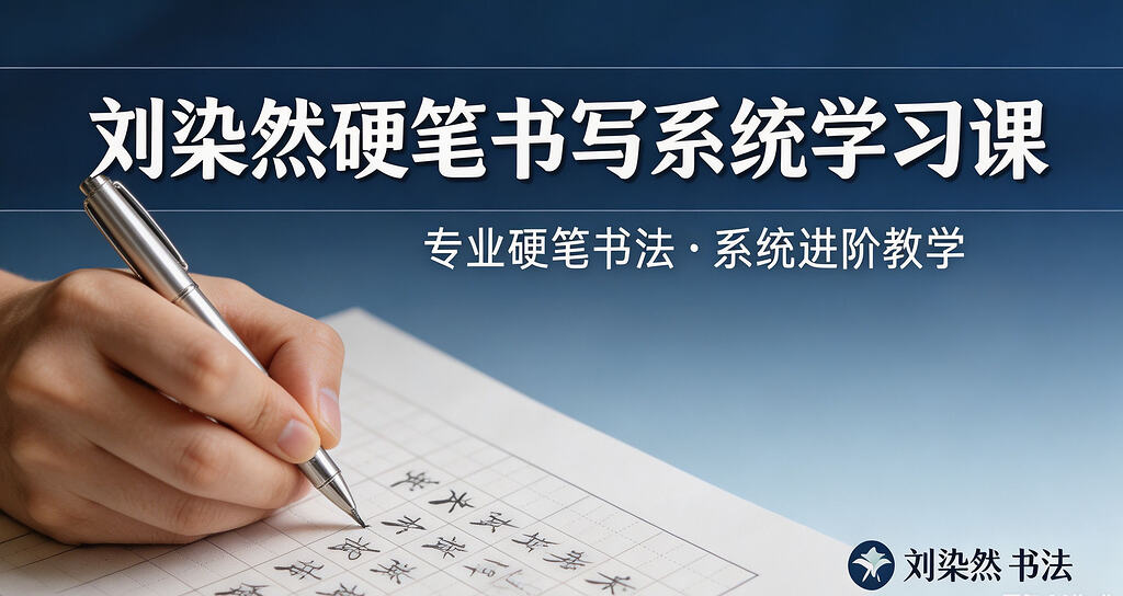 刘染然硬笔书法课：从握笔到创作系统进阶，30天写出漂亮字