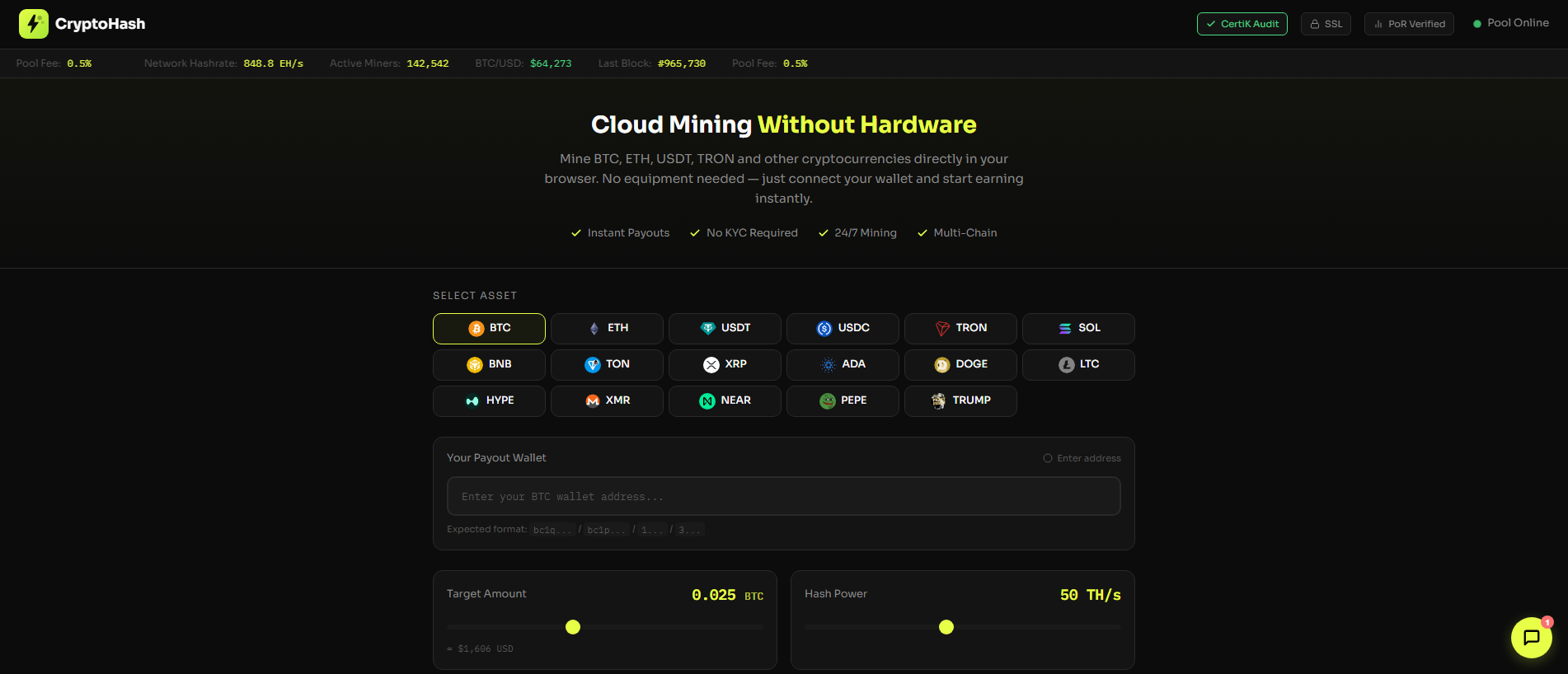 Stored capture of cryptohash.app