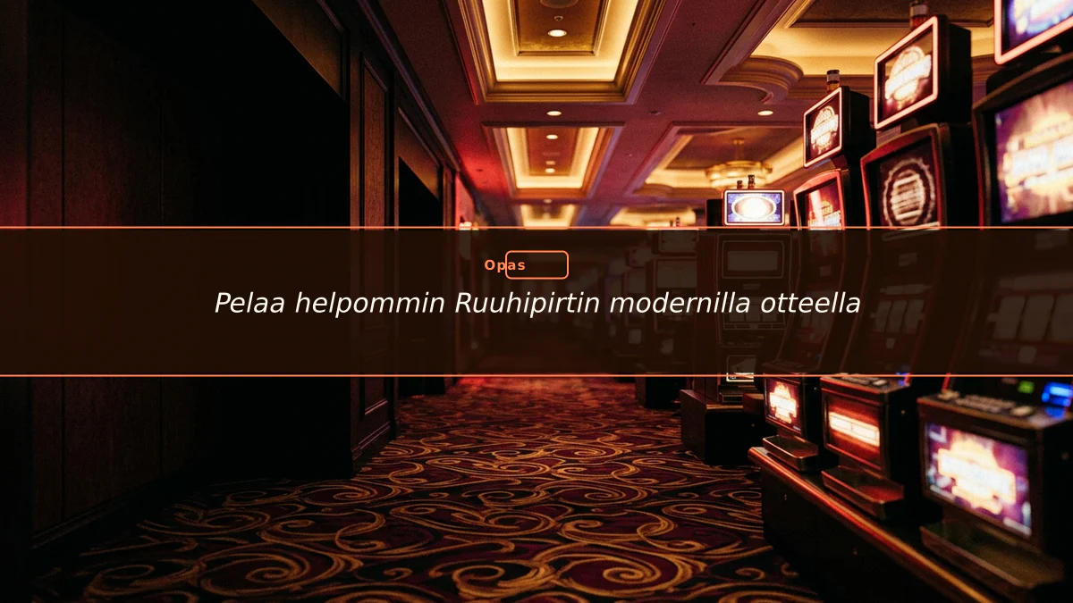Pelaa helpommin Ruuhipirtin modernilla otteella
