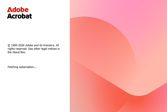 Adobe Acrobat splashscreen loop