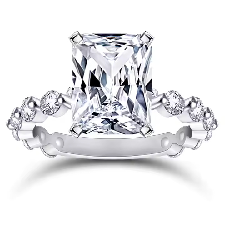 Radiant Cut Bubble Band Ring