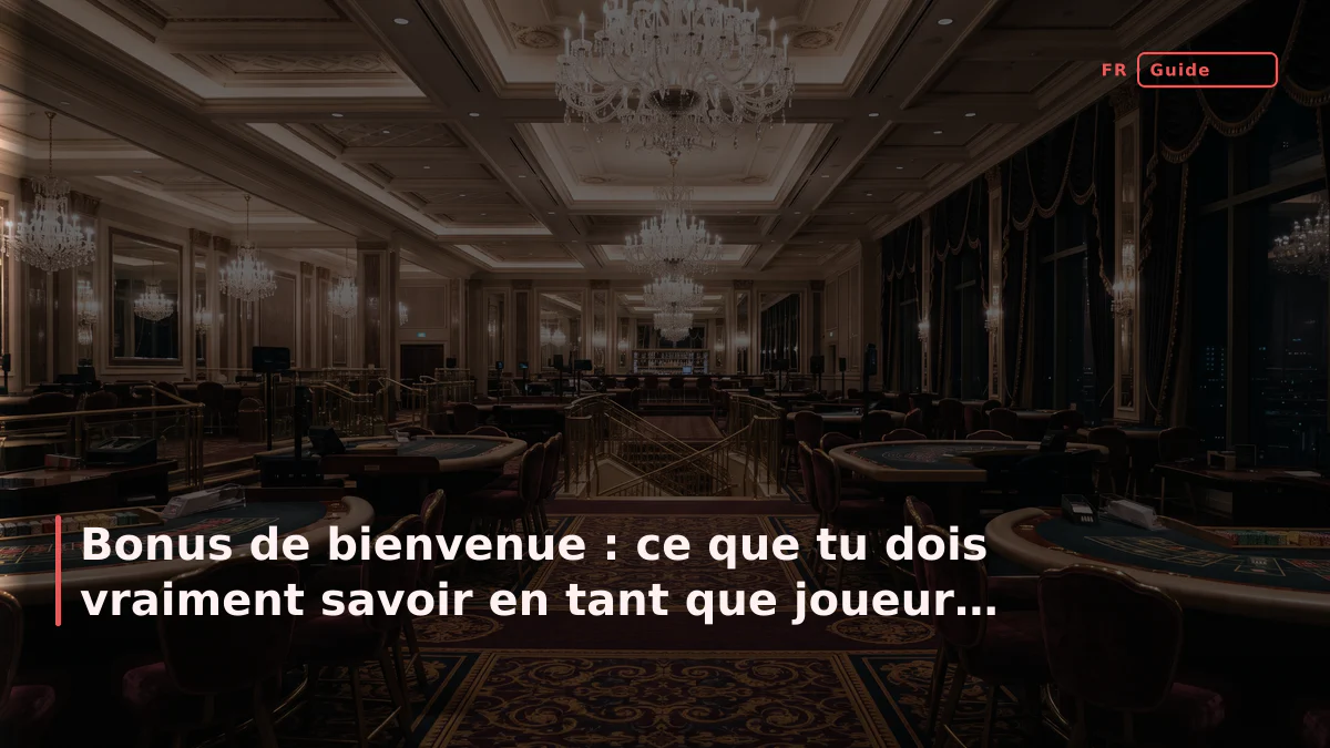 Bonus de bienvenue : ce que tu dois vraiment savoir en tant que joueur français
