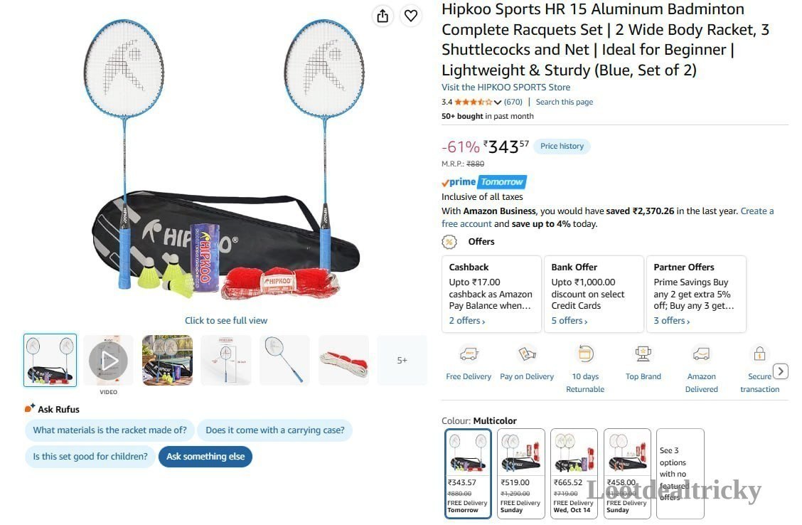 Badminton Kit Ad | Limited Time Loot Offer Badminton Kit Ad | Limited Time Loot Offer