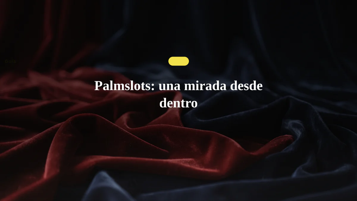 Palmslots: una mirada desde dentro