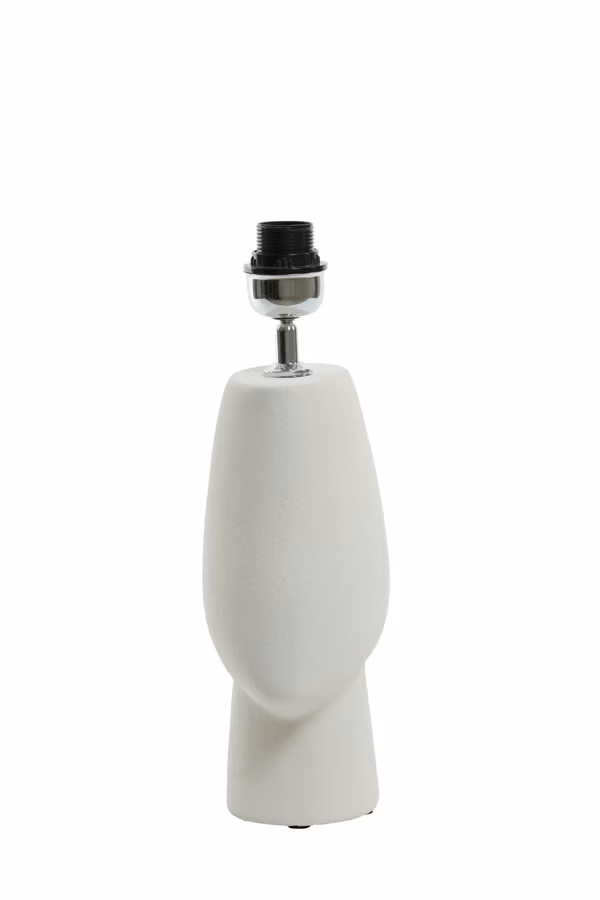 Pied de lampe Ciara 23 × 13 × 40 cm – Céramique crème