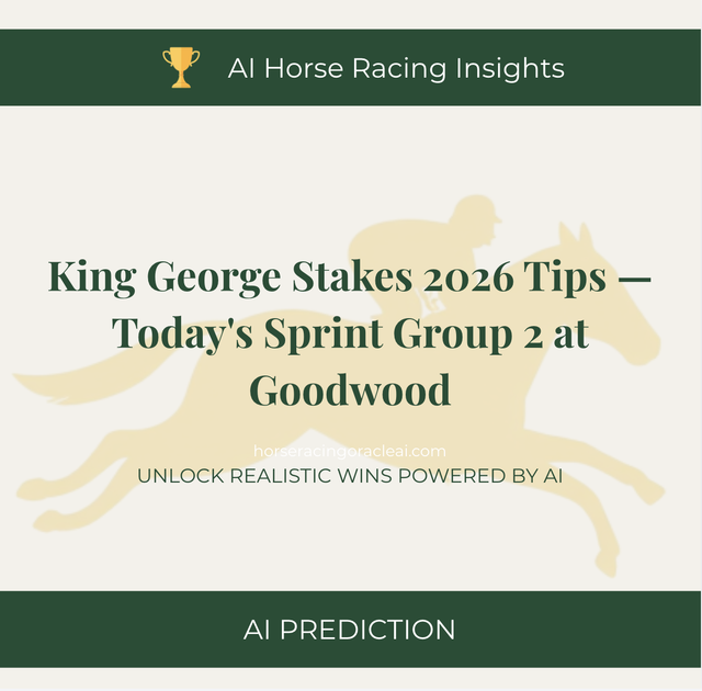 King George Stakes 2026 Tips — Today's Sprint Group 2 at Goodwood