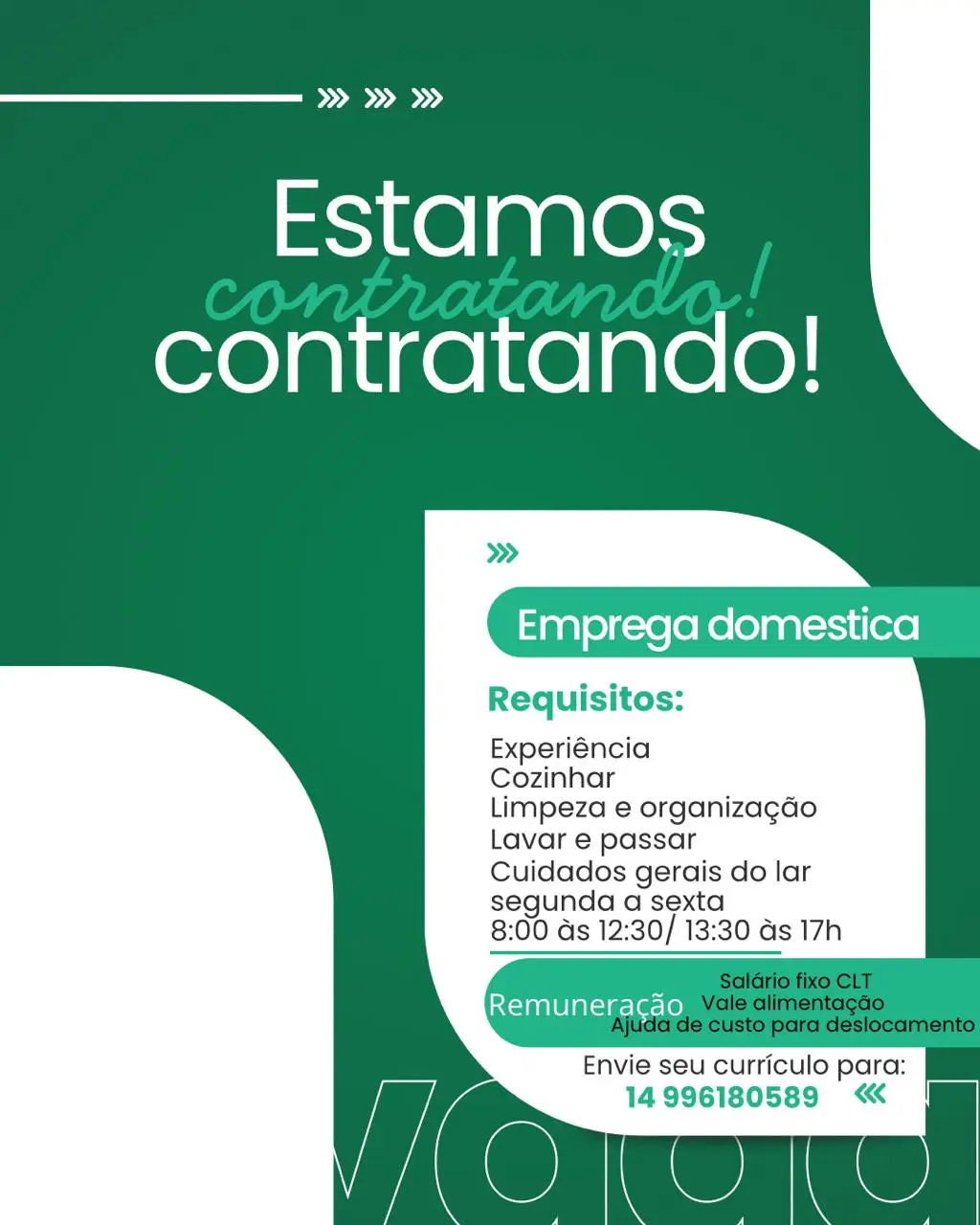 Vaga Para Empregada Dom&Eacute;stica