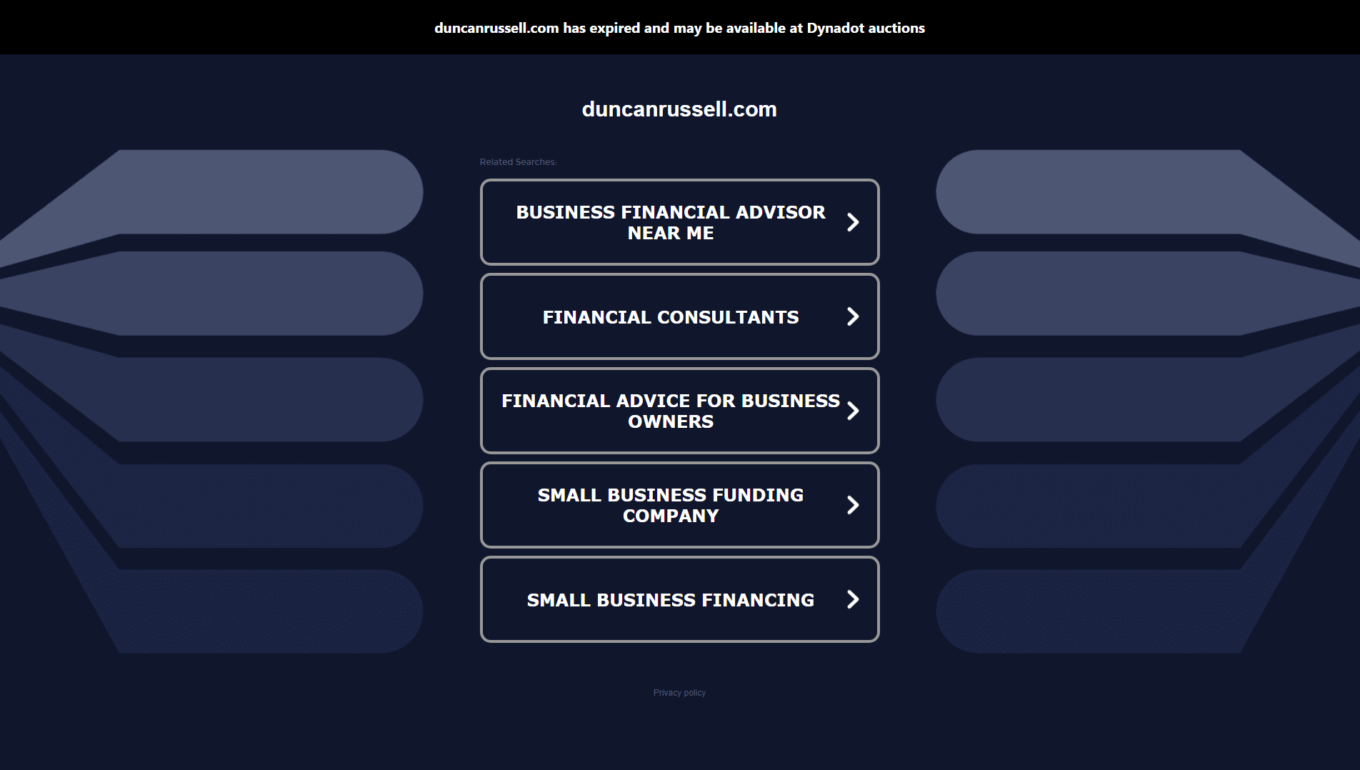Forensic screenshot of duncanrussell.com showing the phishing page layout