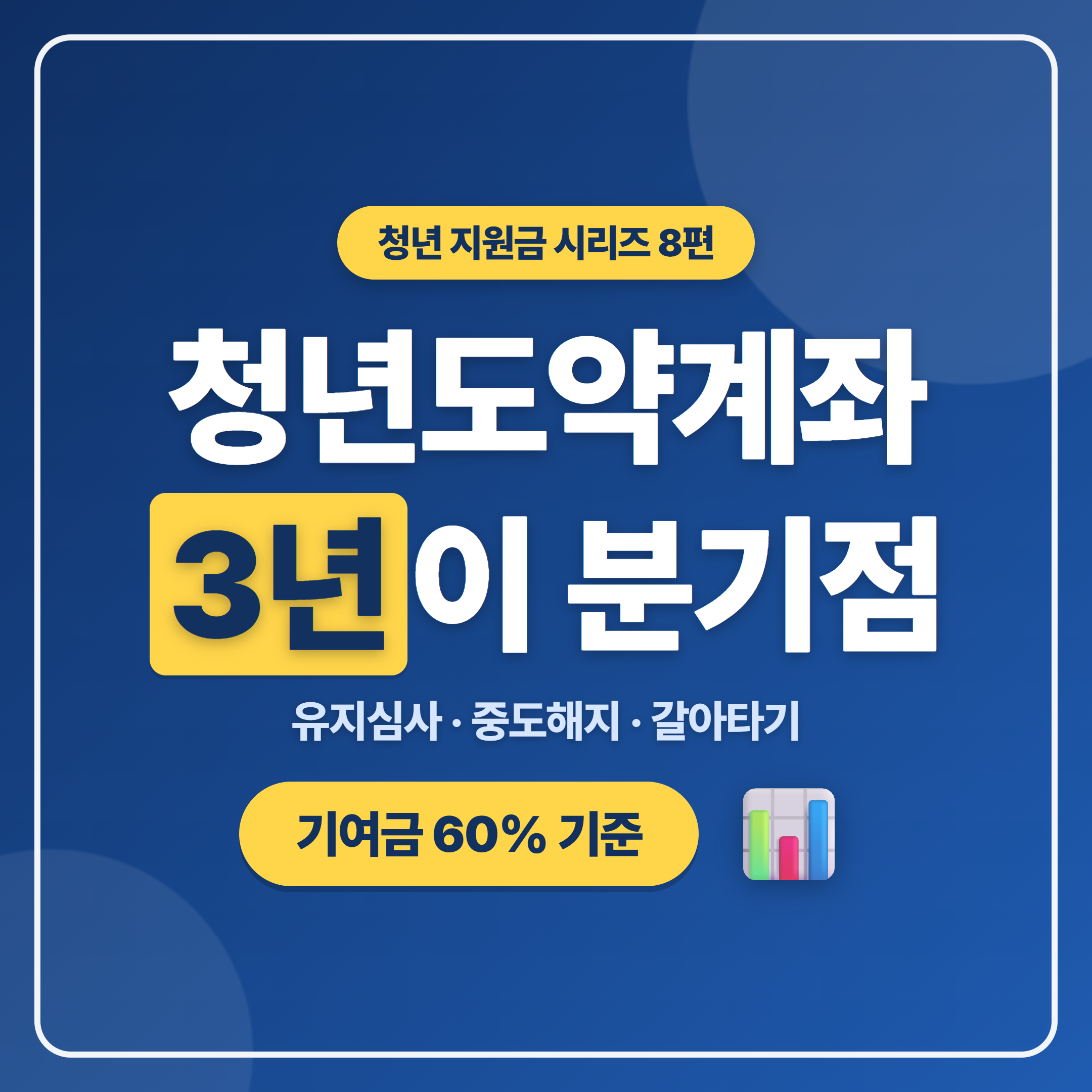 청년도약계좌 가입자 유지심사와 중도해지 기준 및 청년미래적금 관계 정리