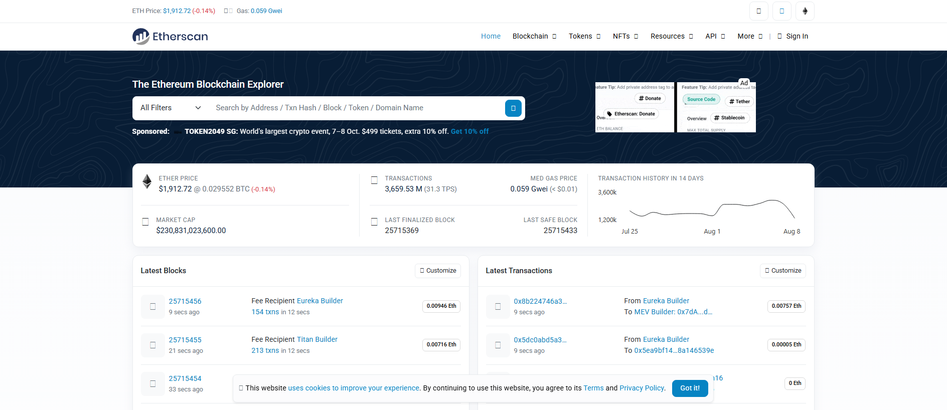 Stored capture of etherscan.cz