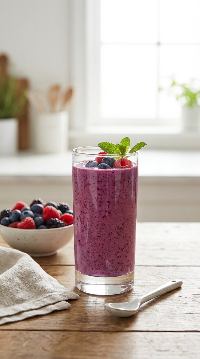 Mixed Berry Antioxidant Blast — An Easy Healthy Fruit Smoothie Recipe
