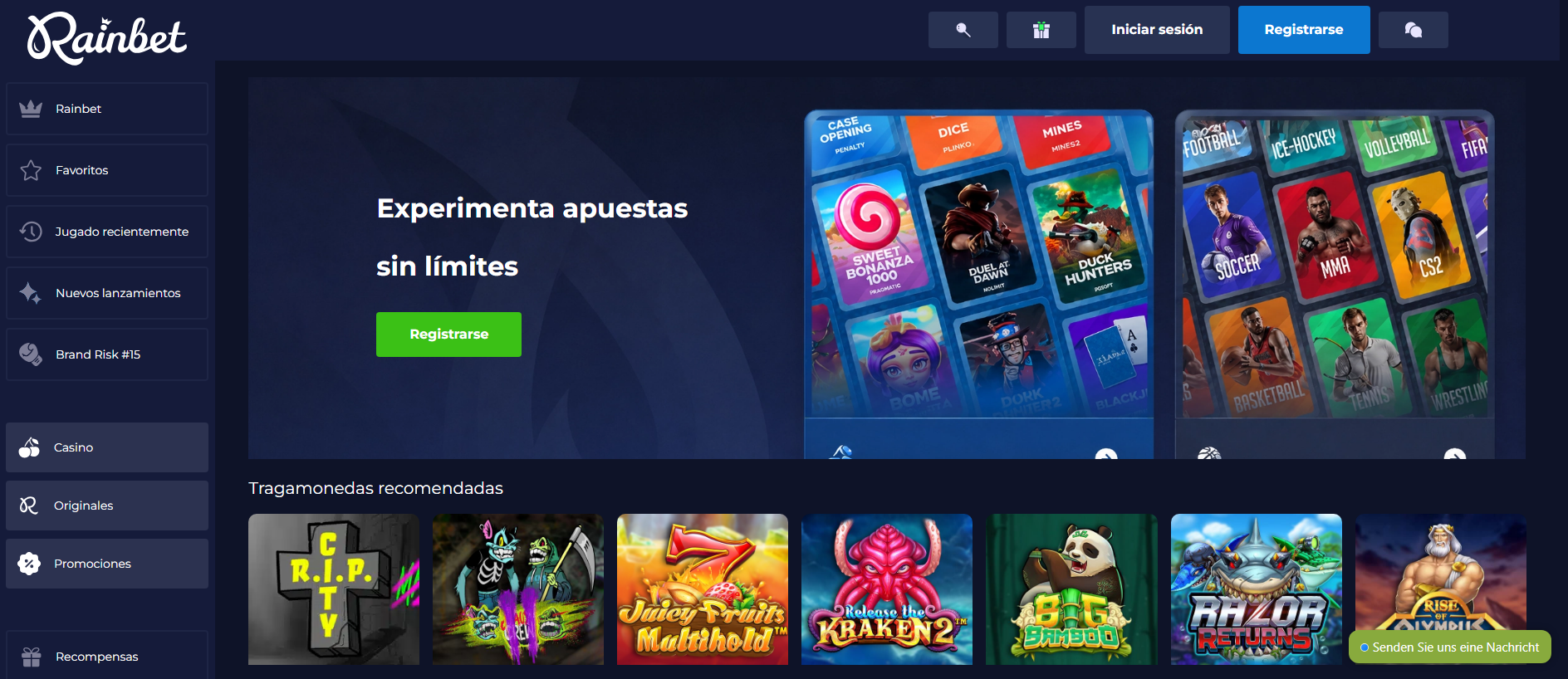 Stored capture of rainbet-spain.es