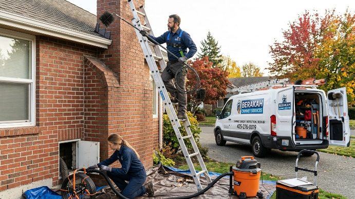 Berakah Chimney technician at work