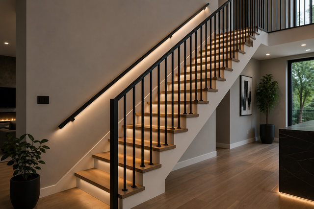 Custom metal stairs