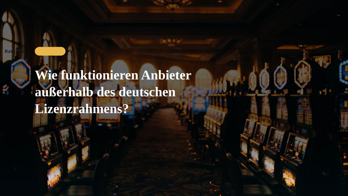Wie funktionieren Anbieter außerhalb des deutschen Lizenzrahmens?