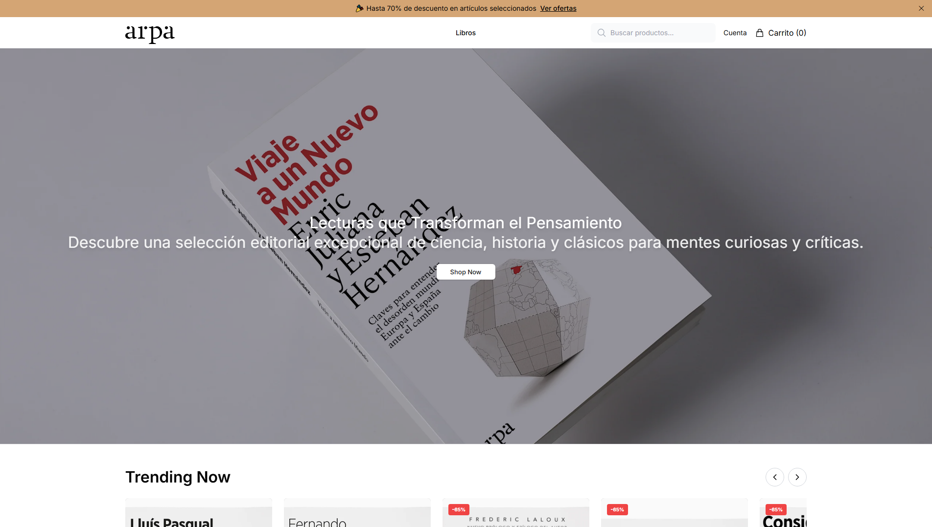 Stored capture of arpaeditores.shop