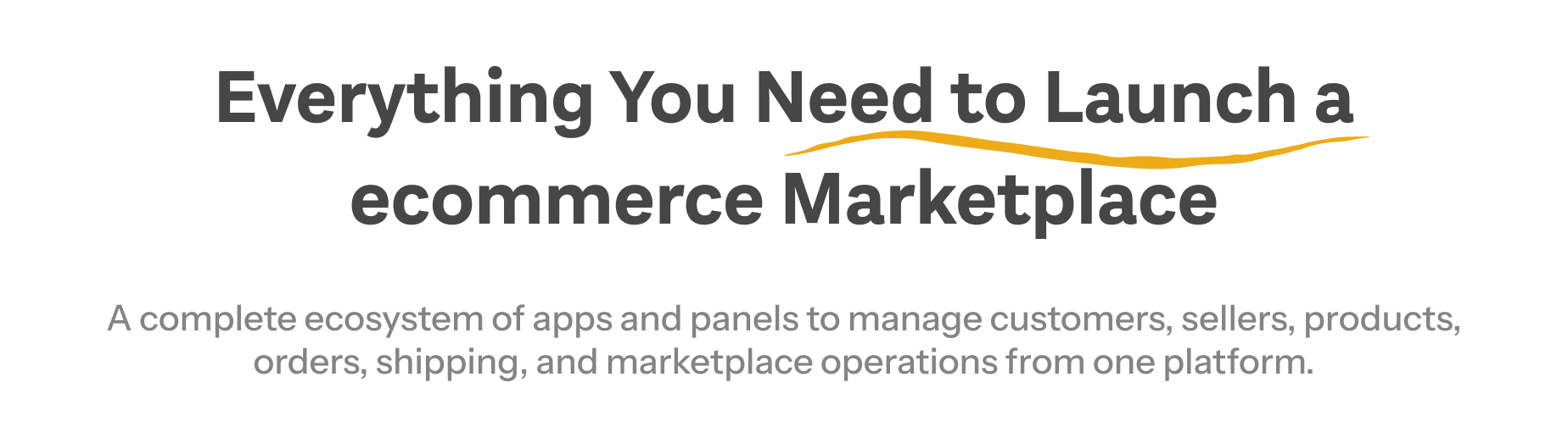 Everything you need to launch a ecommerce marketplace