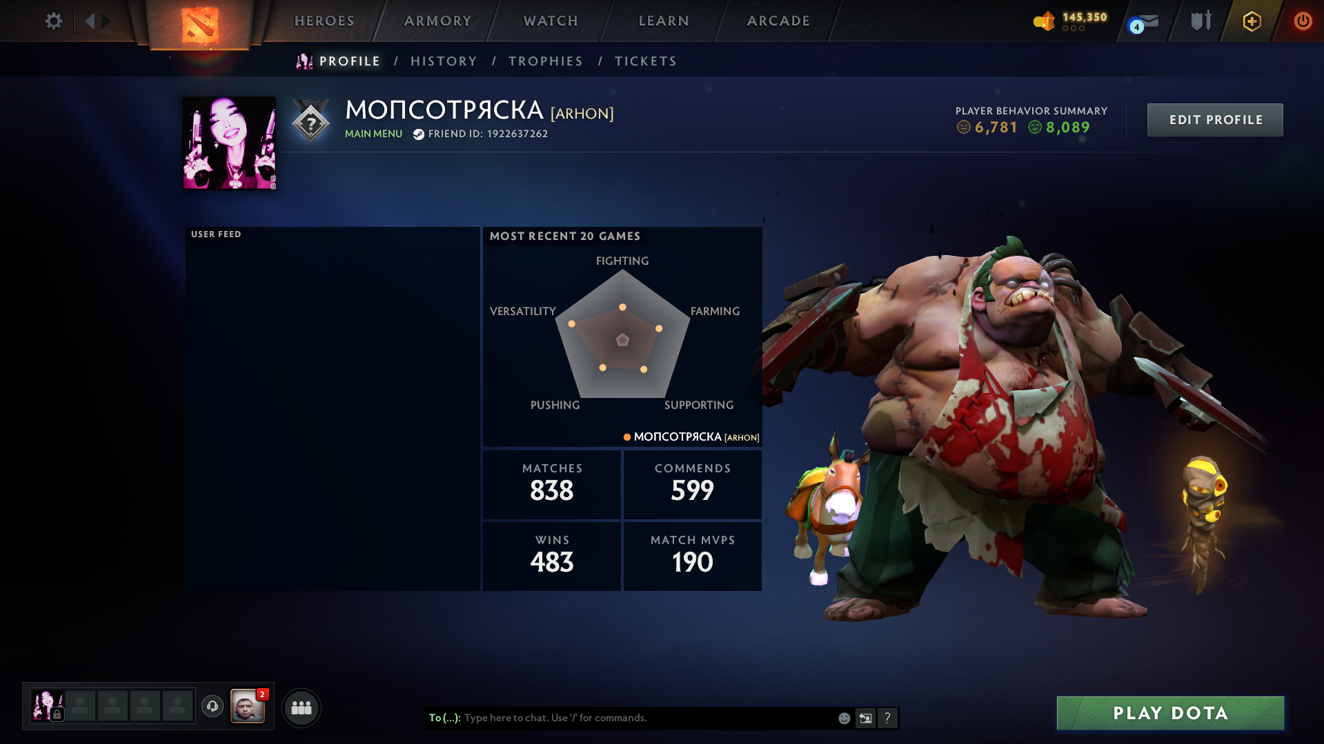 Dota 2 Account  MMR
