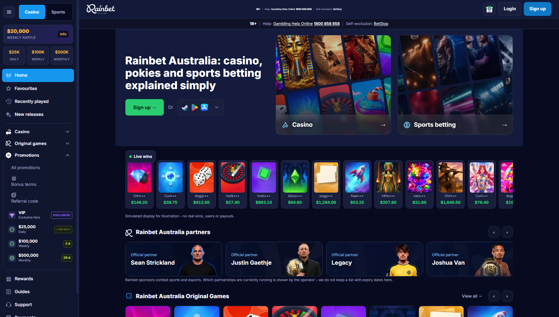 Stored capture of rainbet-aus.co