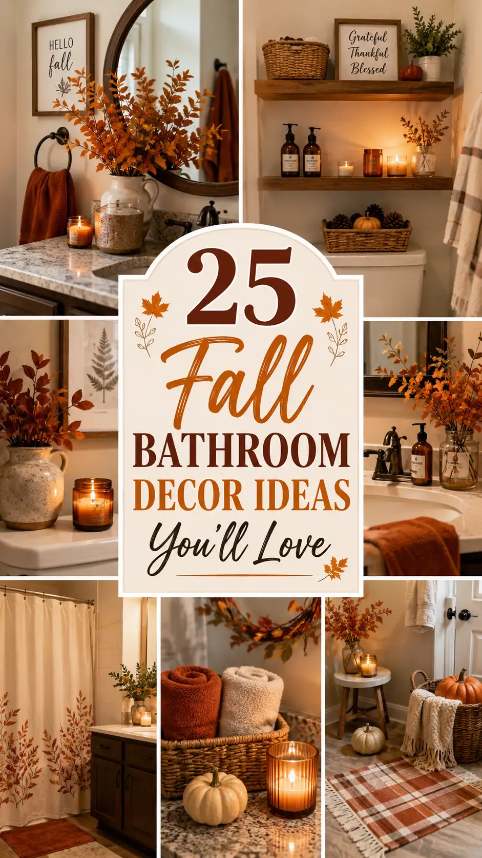 25 Fall Bathroom Decor Ideas You’ll Love 25 Fall Bathroom Decor Ideas You’ll Love
