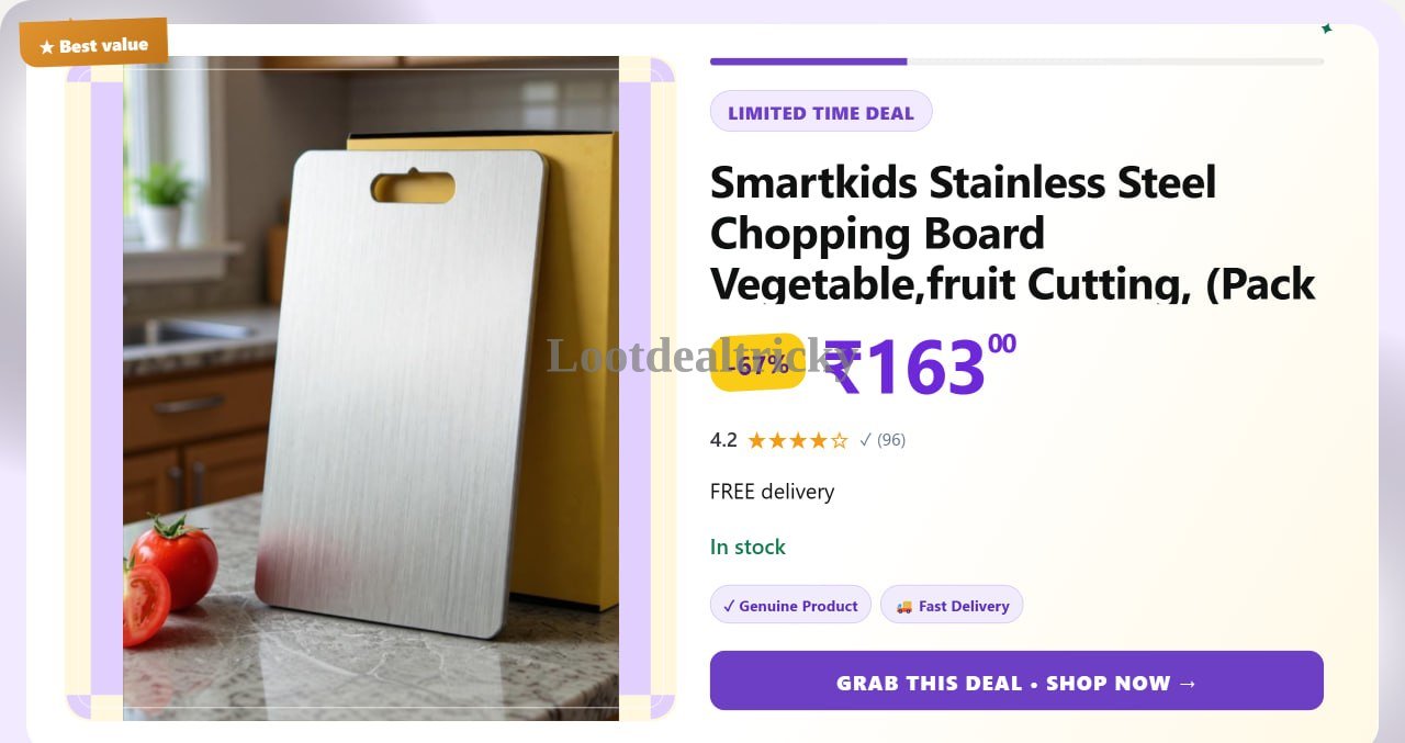   smartkids Stainless Steel – Just ₹163 | Lowest Price Deal