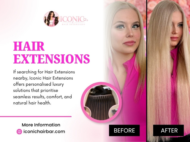 A search for Hair extensions near me is a good place to begin, especially when regular maintenance will be part of the routine. Still, distance should not be the deciding factor. Take a look at previous work. Read through the services offered. Check whether consultations are available and see whether the salon works with the extension method you are considering.

ICONIC Hair Extensions
Address: 8065 Kipling Ave, Woodbridge, ON L4L 2A2, Canada
Phone: +16475786157

Google Map: https://maps.app.goo.gl/TsZ7TMkQxurheapH6

Read Our Blogs:
https://iconichairbar.wordpress.com
https://iconichairbar.mystrikingly.com
https://iconichairbar.jimdosite.com

More Links:
https://linktr.ee/iconichairbar
https://about.me/iconichairbar
https://www.buzzbii.com/iconichairbar