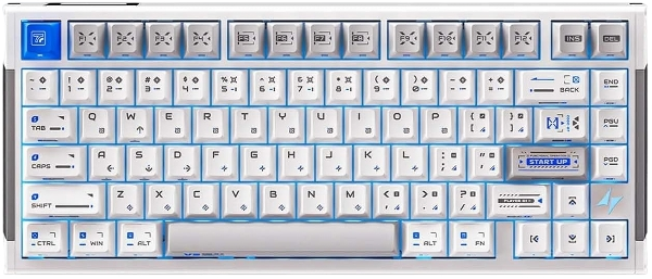 Teclado Magnético Com Fio ATK RS7 V2 Ultra, Snowblade, Branco
