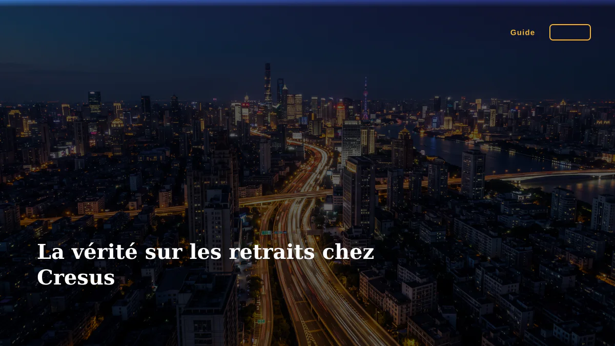 La vérité sur les retraits chez Cresus